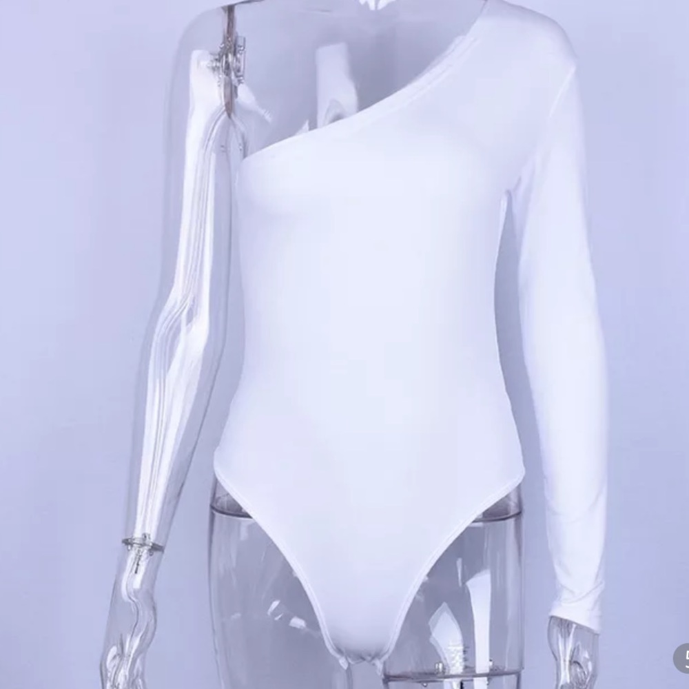 White one sleeve body suit - Picture 2 of 2